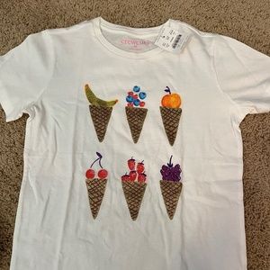 J. Crew Crewcuts tshirt ice cream / fruit